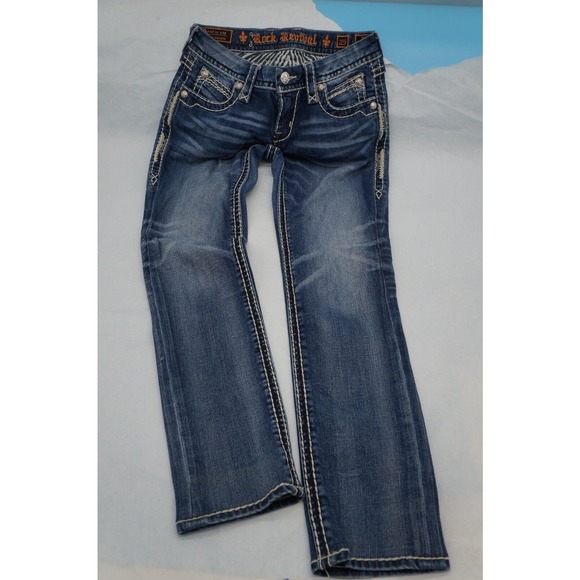 Rock Revival Womens Size 25x27 Phyllis Easy Skinny Jeans - Picture 1 of 10